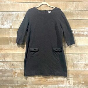 J.Jill charcoal grey 3/4 sleeved dress size Large